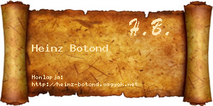 Heinz Botond névjegykártya